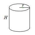 Cylinder with radius r and height H