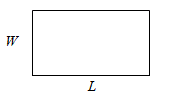 Rectangle with width W and length L