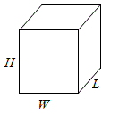 Rectangule Box with width W, length L, and height H