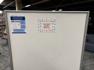 Before image of PCC Downtown Campus library talkback board with the prompt "what would you have bought instead of textbooks?"