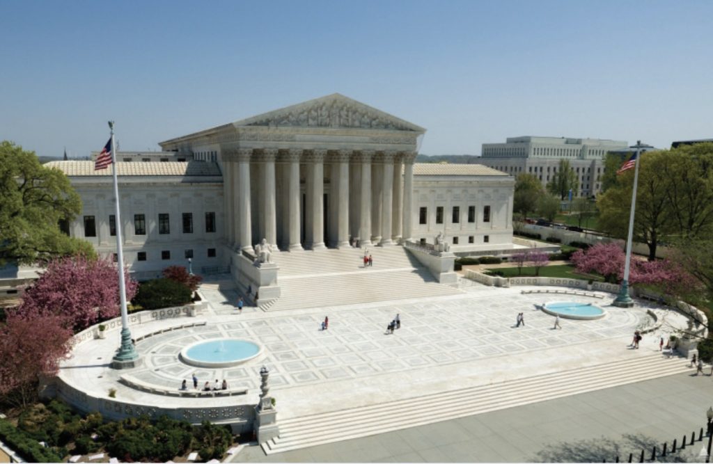 Photo of the US Supreme Court building in Washington DC.