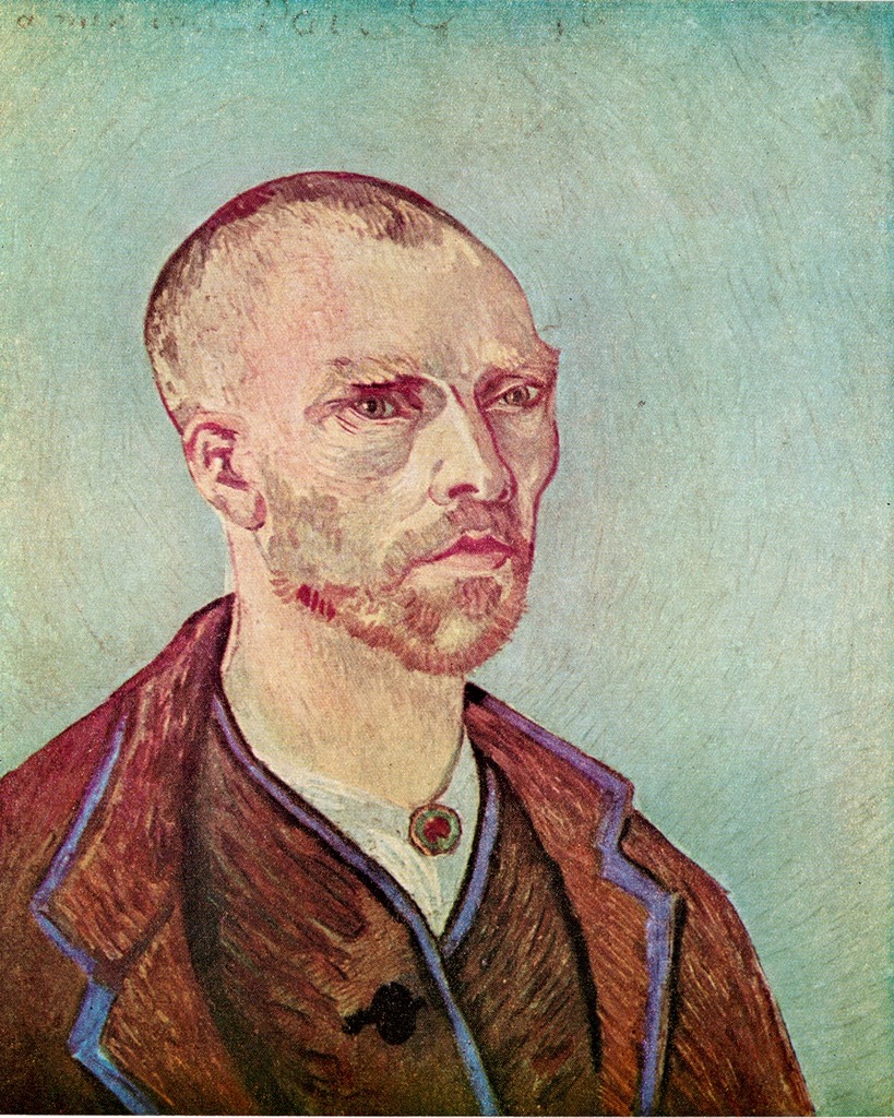 Self portrait of Vincent Van Gogh which he dedicated to Paul Gauguin. Oil on canvas painting.