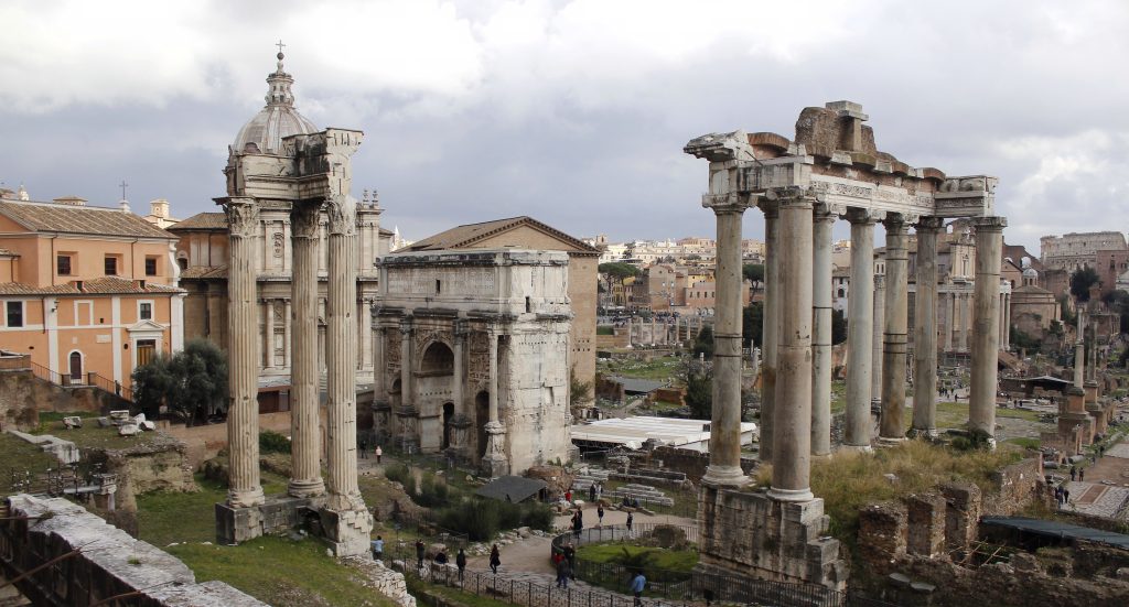 Image of view of the Roman Forum.