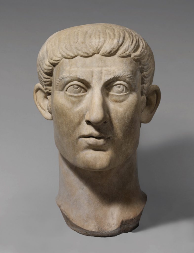 Photo of marble bust of the emperor Constantine I.